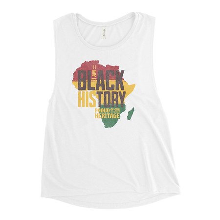 [ID: 271-G217] Black History - Heritage Map Women's Muscle Tank