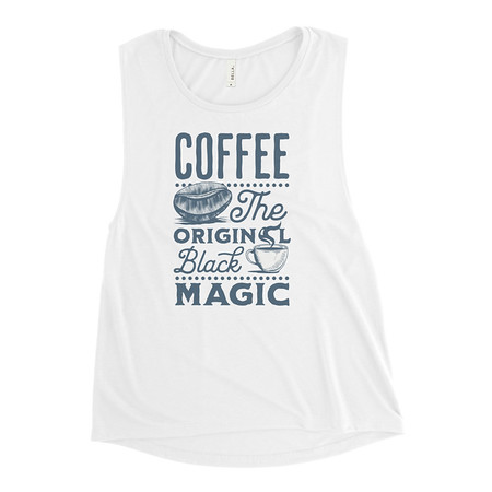 [ID: 271-G227] Black Magic Coffee - Simple Cup Women's Muscle Tank