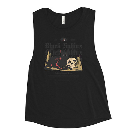 [ID: 271-G230] Black Sphinx Women's Muscle Tank