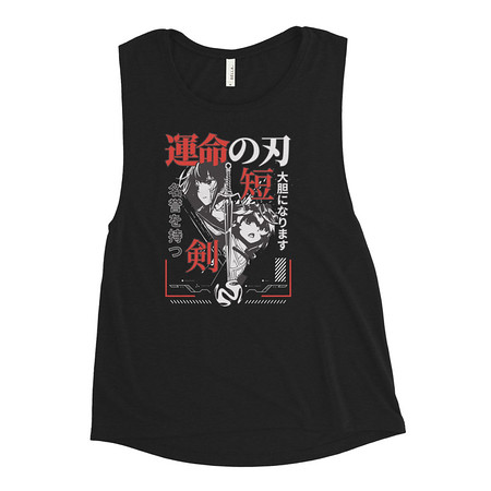 [ID: 271-G234] Blades of Fate - Japanese Manga Anime Women's Muscle Tank