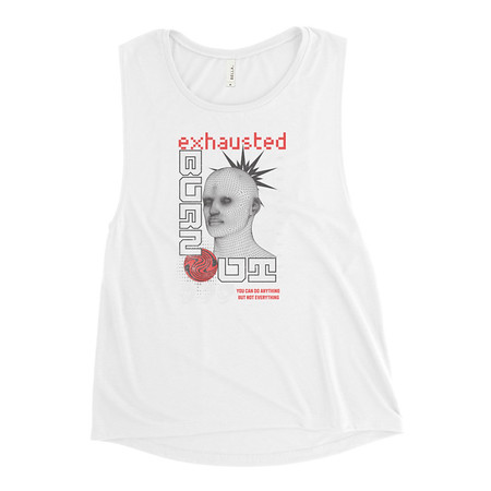 [ID: 271-G298] Burn Out - Futuristic 3D Head Women's Muscle Tank
