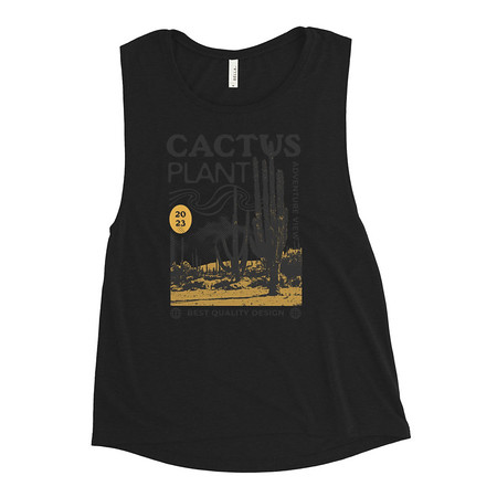 [ID: 271-G304] Cacus Plant - Desert Women's Muscle Tank