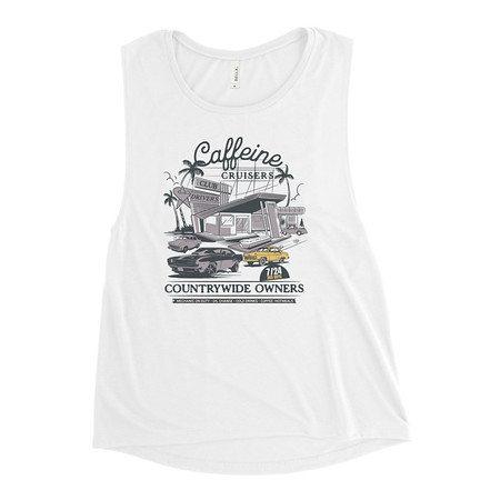 [ID: 271-G308] Caffeine Cruisers Women's Muscle Tank