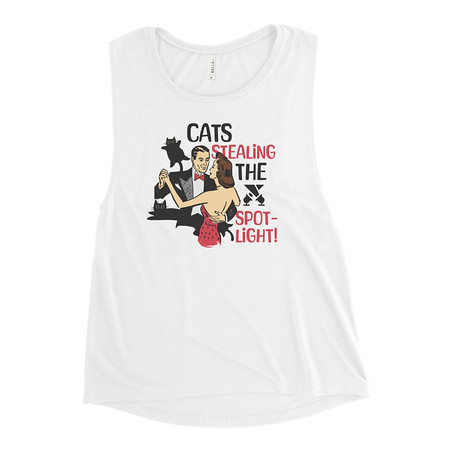 [ID: 271-G348] Cats Stealing the Spotlight Women's Muscle Tank