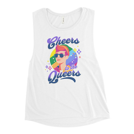[ID: 271-G362] Cheers to the Queers Women's Muscle Tank