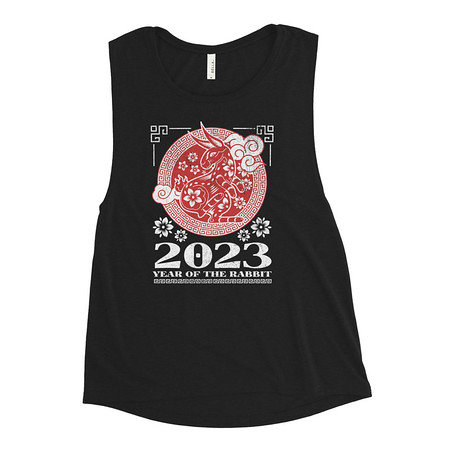 [ID: 271-G368] Chinese Lunar Year - Rabbit Women's Muscle Tank