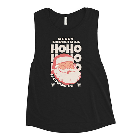 [ID: 271-G374] Christmas Season - Santa Claus Women's Muscle Tank