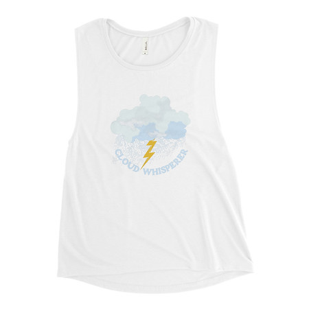 [ID: 271-G387] Cloud Whisperer - Rainy Weather Women's Muscle Tank