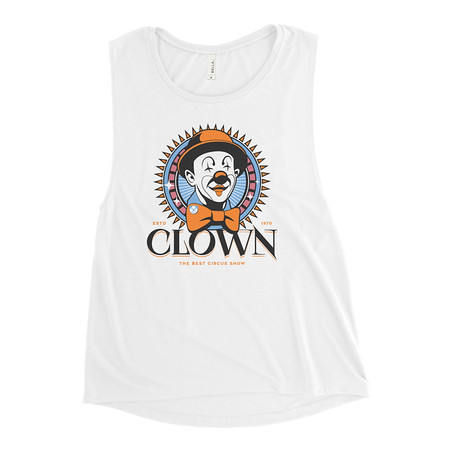 [ID: 271-G388] CLOWN LOGO Women's Muscle Tank
