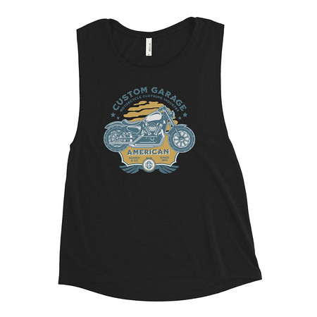 [ID: 271-G443] Custom Garage - Motorcycle Women's Muscle Tank