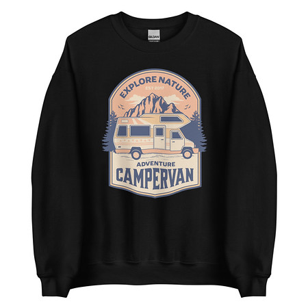 [ID: 145-G29] Adventure Campervan - Outdoor Unisex Crew Neck Sweatshirt