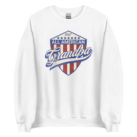 [ID: 145-G41] all american grandpa Unisex Crew Neck Sweatshirt