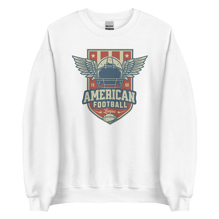 [ID: 145-G70] American Football League - Sports Helmet Unisex Crew Neck Sweatshirt