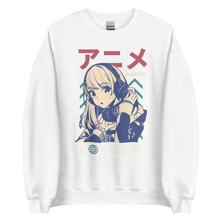 [ID: 145-G89] Anime Girl Unisex Crew Neck Sweatshirt