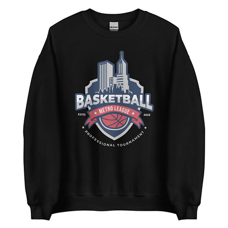 [ID: 145-G149] Basketball Sports Logo Unisex Crew Neck Sweatshirt