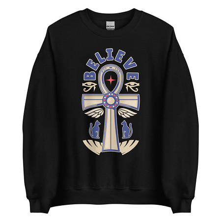 [ID: 145-G178] Believe  - Faith Symbol Unisex Crew Neck Sweatshirt