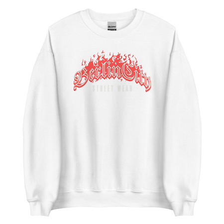 [ID: 145-G183] Berlin City Streetwear - Fire Unisex Crew Neck Sweatshirt