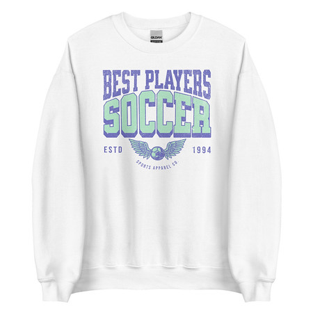 [ID: 145-G190] Best Players Soccer Unisex Crew Neck Sweatshirt