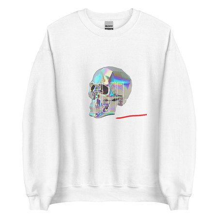 [ID: 145-G213] Black 3D Skull Unisex Crew Neck Sweatshirt