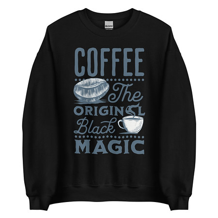 [ID: 145-G227] Black Magic Coffee - Simple Cup Unisex Crew Neck Sweatshirt