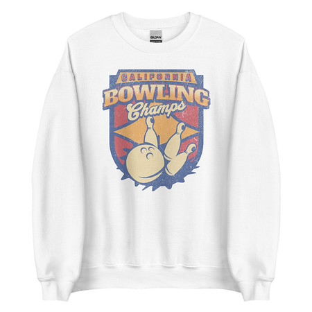 [ID: 145-G275] Bowling Championship - Retro Athlectic Sports Unisex Crew Neck Sweatshirt