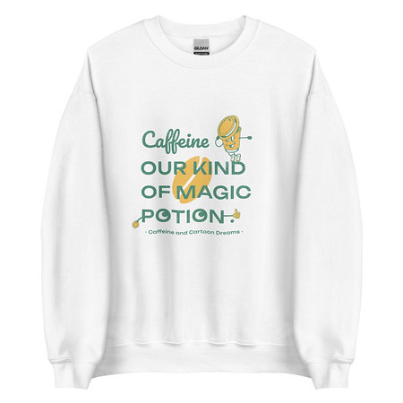 [ID: 145-G307] Caffeine Cartoon Unisex Crew Neck Sweatshirt