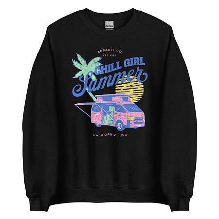 [ID: 145-G366] Chill Girl Summer Unisex Crew Neck Sweatshirt