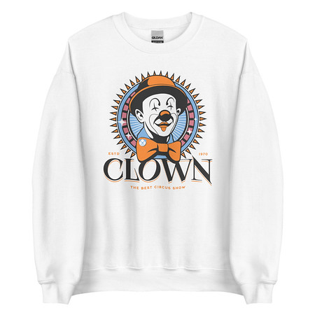 [ID: 145-G388] CLOWN LOGO Unisex Crew Neck Sweatshirt