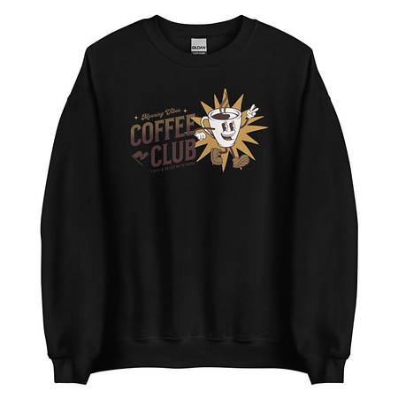 [ID: 145-G396] Coffee Club Unisex Crew Neck Sweatshirt