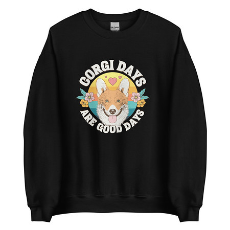 [ID: 145-G420] Corgi Days - Funny Animal Unisex Crew Neck Sweatshirt