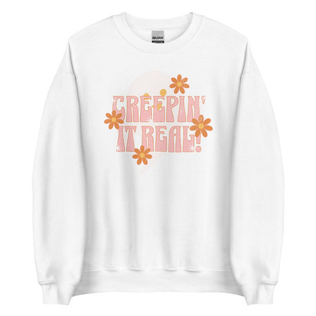 [ID: 145-G436] Creepin' It Real - Halloween Unisex Crew Neck Sweatshirt