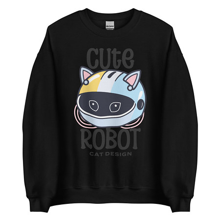 [ID: 145-G451] Cute Cat - AI Unisex Crew Neck Sweatshirt