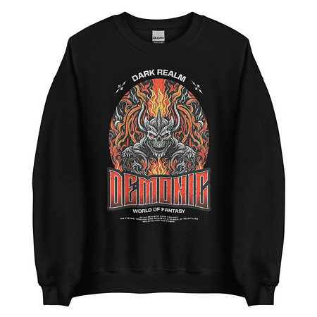 [ID: 145-G488] Demonic Unisex Crew Neck Sweatshirt
