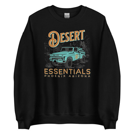 [ID: 145-G489] desert Unisex Crew Neck Sweatshirt