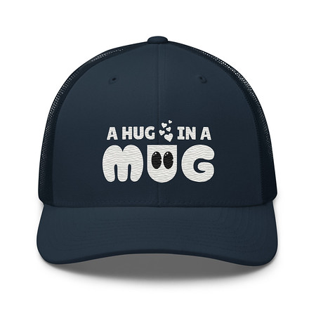 [ID: 252-G17] A Hug in a Mug - Funny Cartoon Retro Trucker Hat