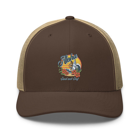 [ID: 252-G53] Aloha Retro Trucker Hat