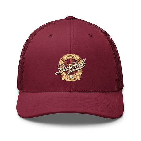 [ID: 252-G145] Baseball Team - College Sports Retro Trucker Hat