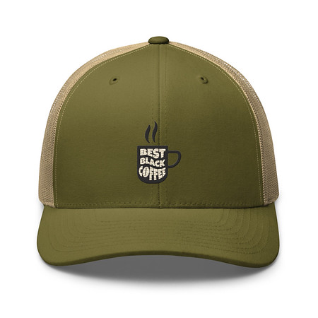 [ID: 252-G185] Best Black Coffee - Hot Cup Retro Trucker Hat
