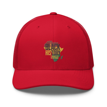 [ID: 252-G217] Black History - Heritage Map Retro Trucker Hat