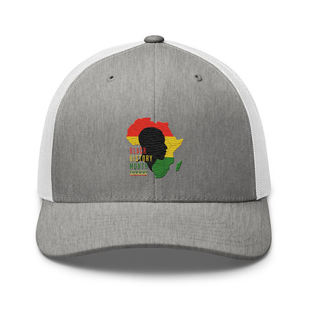 [ID: 252-G221] Black History Month - African Continent Retro Trucker Hat