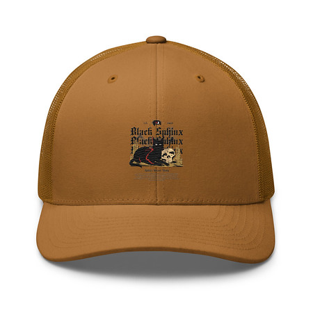 [ID: 252-G230] Black Sphinx Retro Trucker Hat