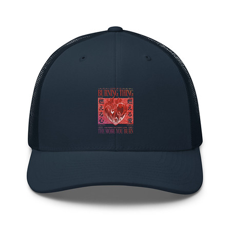 [ID: 252-G299] Burning Thing Retro Trucker Hat