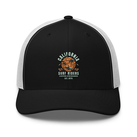 [ID: 252-G317] California Surf Riders - Beach Retro Trucker Hat