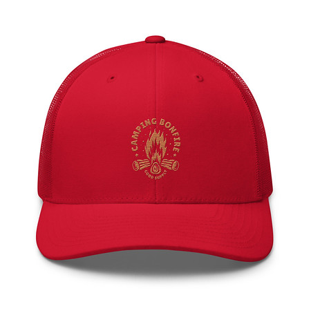 [ID: 252-G324] Camping Bonfire - Firewood Retro Trucker Hat