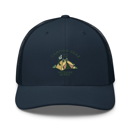[ID: 252-G326] Camping Gear Retro Trucker Hat