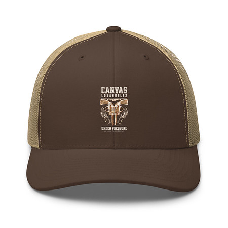 [ID: 252-G332] Canvas Los Angeles under pressure Retro Trucker Hat