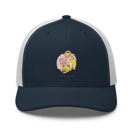 [ID: 252-G338] Cat Life - Humor Retro Trucker Hat