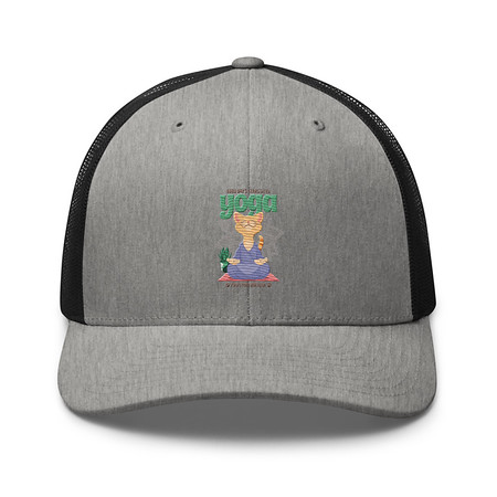 [ID: 252-G339] Cat Yoga - Cute Meditation Retro Trucker Hat