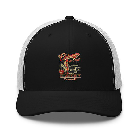 [ID: 252-G364] Chicago Style Hot Dogs Retro Trucker Hat