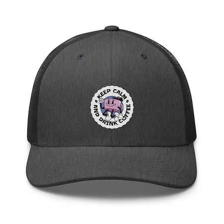 [ID: 252-G409] Colorful Fun Retro Style Coffee Quote Retro Trucker Hat